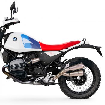 Escape Doble Bajo de Titanio con soldadura vista BMW R12 G/S