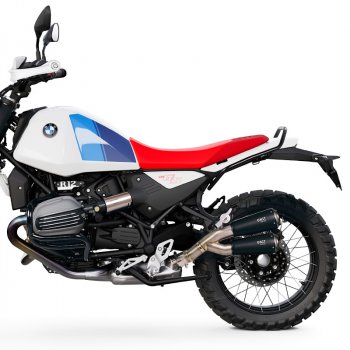 Escape Doble Bajo de Titanio con soldadura vista BMW R12 G/S