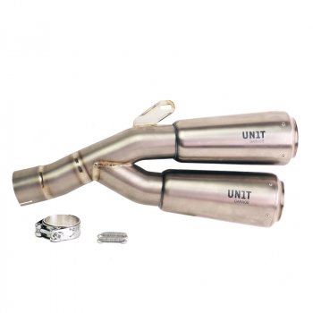 Escape Doble Bajo de Titanio con soldadura vista BMW R12 NineT