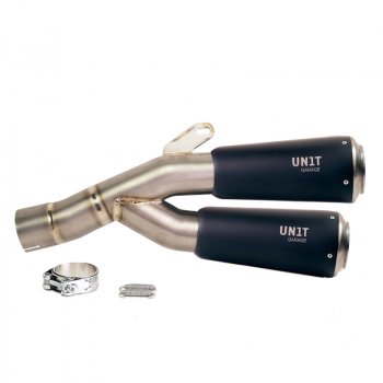 Escape Doble Bajo de Titanio con soldadura vista BMW R12 NineT