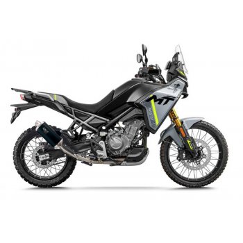 Escape CF Moto 450MT (2024 en adelante) Negro con soldaduras visibles