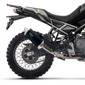 Escape CF Moto 450MT (2024 en adelante) Negro con soldaduras visibles
