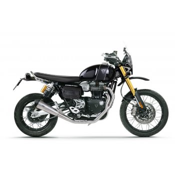 Silenciador Triumph 1200XC y XE con colector sin catalizador de acero inoxidable