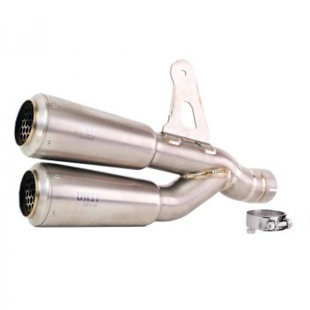 Escape doble estilo GP para BMW R1300GS en titanio