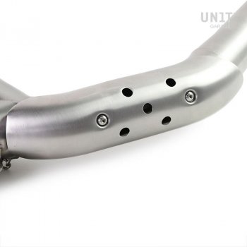 Titanium Scrambler doble alto silenciador con soldadura visible