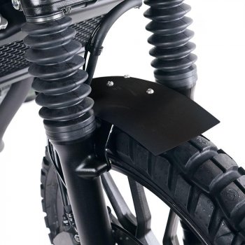 Guardabarros bajo de aluminio Honda CL con estabilizador de horquilla Matt Black