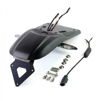 Guardabarros trasero con kit de soporte para matrícula