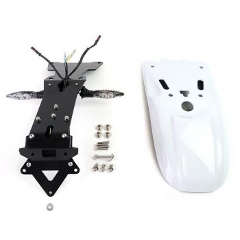 Guardabarros trasero con kit de soporte para matrícula