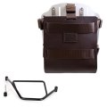 Portabolsa de aluminio con frontal de cuero ajustable y enganche rápido + BMW F450GS Bastidor derecho