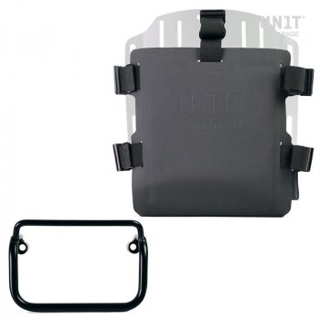 Portabolsa de aluminio con frontal ajustable de Hypalon y enganche rápido + marco