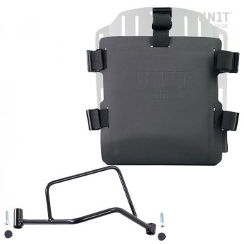 Portabolsa de aluminio con frontal ajustable de Hypalon y enganche rápido + marco