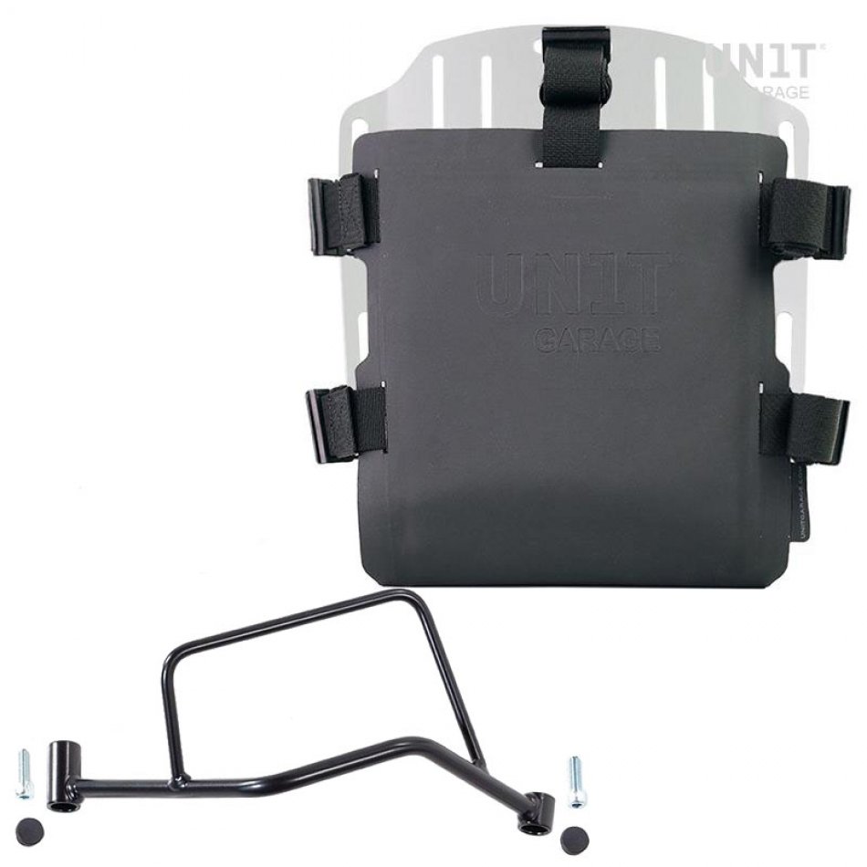 Portabolsa de aluminio con frontal ajustable de Hypalon y enganche rápido + marco