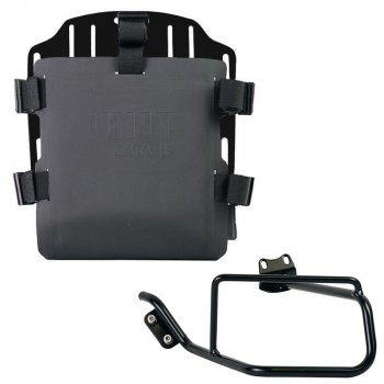 Portabolsas de aluminio con frontal regulable en Hypalon y enganche rápido + Bastidor izquierdo BMW HP2