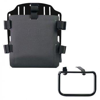 Portabolsa de aluminio con frontal ajustable de Hypalon y enganche rápido + BMW R12 G/S Bastidor izquierdo