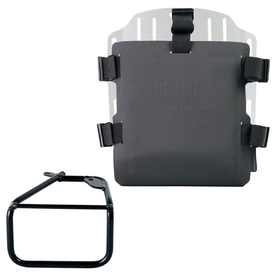 Portabolsas de aluminio con frontal Hypalon regulable y enganche rápido + BMW R12 NineT Right Frame