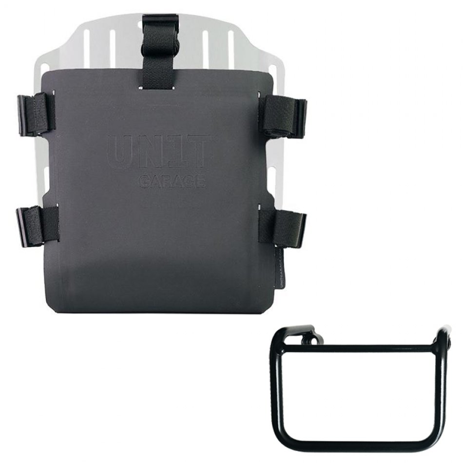 Portabolsa de aluminio con frontal ajustable de Hypalon y enganche rápido + BMW R12 Chasis Izquierdo