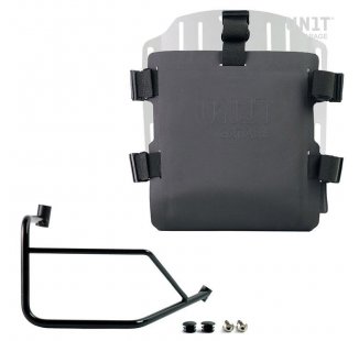 Portabolsas de aluminio con frontal Hypalon regulable y enganche rápido + Chasis derecho Ducati DesertX