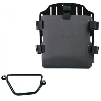 Portabolsa de aluminio con frontal ajustable de Hypalon y enganche rápido + Chasis Honda GB350S Derecho