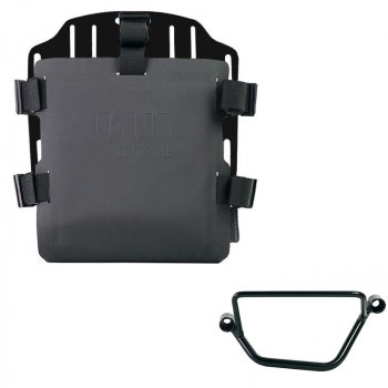 Portabolsa de aluminio con frontal ajustable de Hypalon y enganche rápido + Chasis Honda GB350S Izquierdo