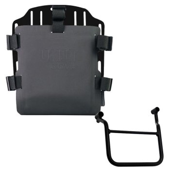 Portabolsa de aluminio con frontal ajustable de Hypalon y enganche rápido + Chasis de Honda Transalp 750 (a partir de 2023) Izquierda