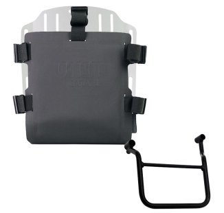 Portabolsa de aluminio con frontal ajustable de Hypalon y enganche rápido + Chasis de Honda Transalp 750 (a partir de 2023) Izquierda