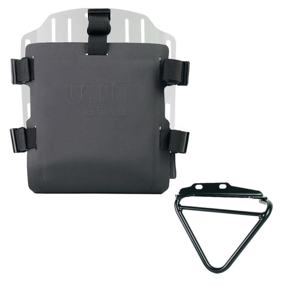 Portabolsa de aluminio con frontal ajustable de Hypalon y enganche rápido + Husqvarna 125-250-401 (2024 en adelante) Chasis Izquierdo 