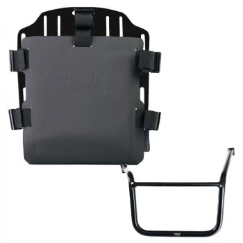 Portabolsa de aluminio con frontal ajustable de Hypalon y enganche rápido + Chasis Moto Guzzi V85 TT (2024 en adelante) Izquierdo