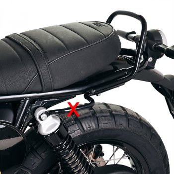 Portabolsas de aluminio con frontal ajustable de Hypalon y cierre rápido + cuadro Royal Enfield Bear 650