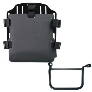 Portabolsas de aluminio con frontal Hypalon regulable y enganche rápido + Royal Enfield Guerrilla 450 Left Frame