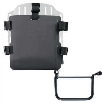 Portabolsas de aluminio con frontal Hypalon regulable y enganche rápido + Royal Enfield Guerrilla 450 Left Frame