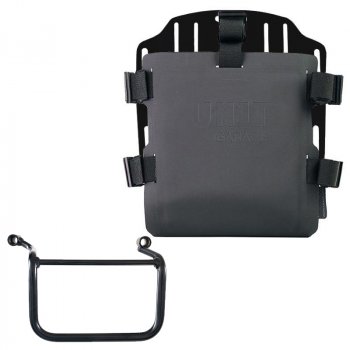 Portabolsa de aluminio con frontal ajustable de Hypalon y enganche rápido + Royal Enfield Himalayan 450 (2024 en adelante) Marco Derecho