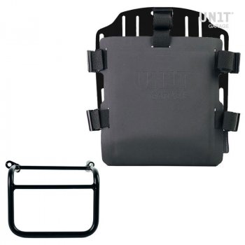 Portabolsa de aluminio con frontal ajustable de Hypalon y enganche rápido + Subchasis derecho Triumph Scrambler 1200 XC_XE (2019 en adelante)