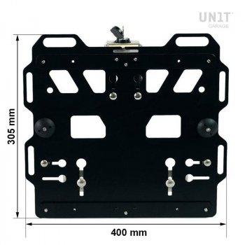 Portabolsa de aluminio con frontal ajustable Khali en Hypalon