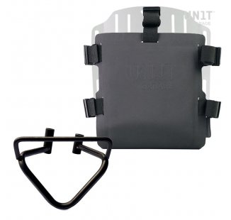 Portabolsa de aluminio con frontal ajustable de Hypalon y enganche rápido + marco