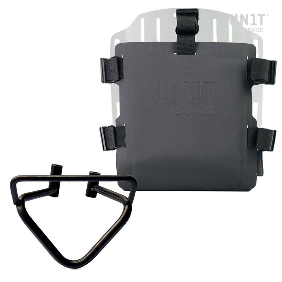 Portabolsa de aluminio con frontal ajustable de Hypalon y enganche rápido + marco