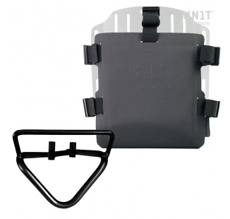 Portabolsa de aluminio con frontal ajustable de Hypalon y enganche rápido + marco