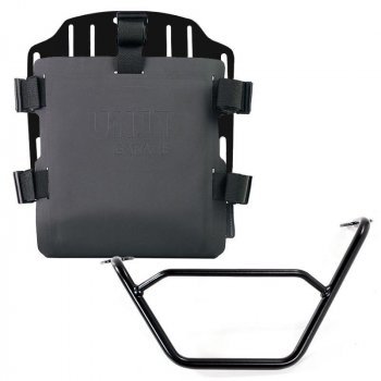 Portabolsa de aluminio con frontal ajustable de Hypalon y enganche rápido + marco