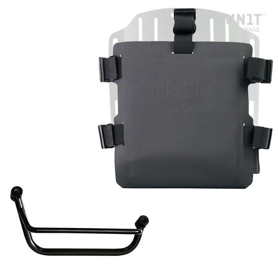 Portabolsa de aluminio con frontal ajustable de Hypalon y enganche rápido + marco