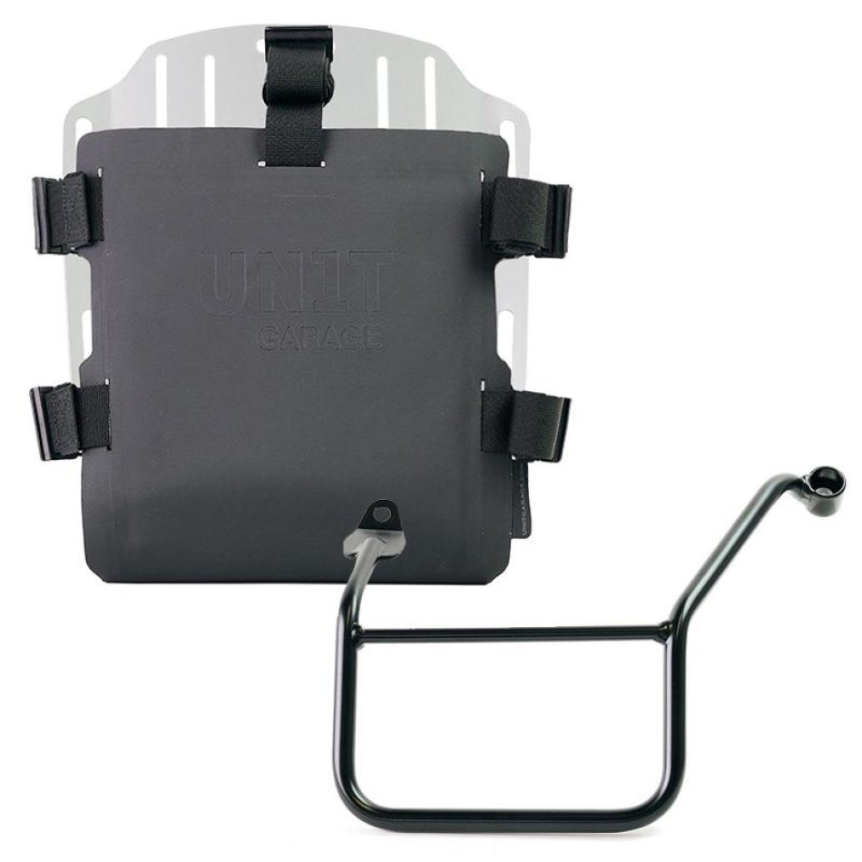 Portabolsa de aluminio con frontal ajustable de Hypalon y enganche rápido + marco