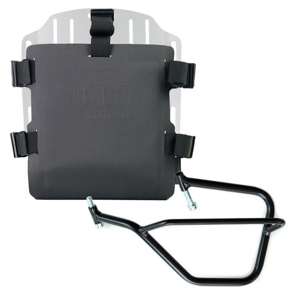 Portabolsa de aluminio con frontal ajustable de Hypalon y enganche rápido + marco
