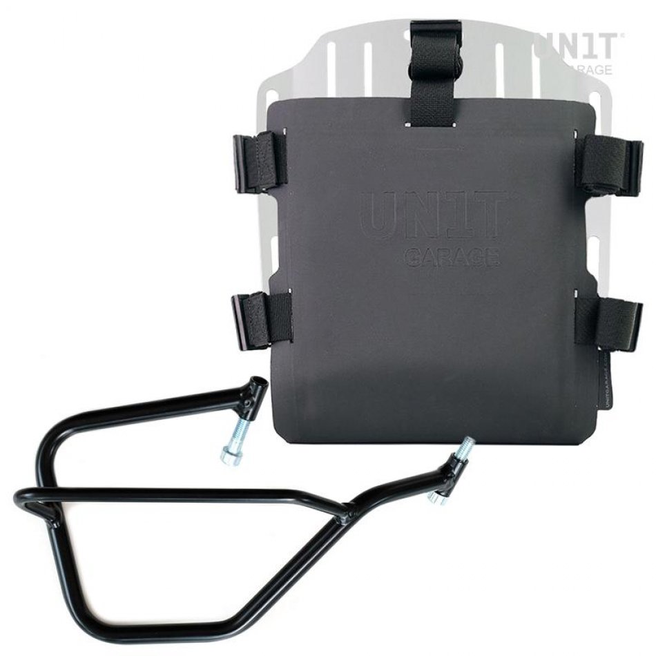 Portabolsa de aluminio con frontal ajustable de Hypalon y enganche rápido + marco