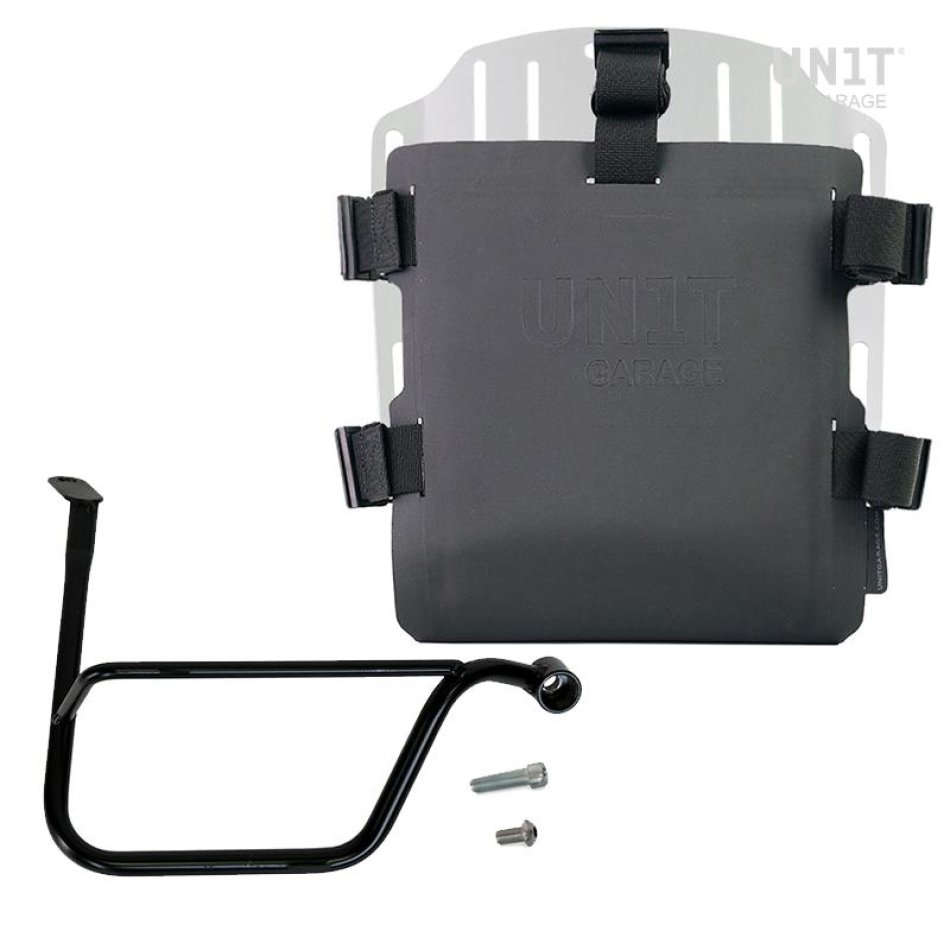 Portabolsa de aluminio con frontal ajustable de Hypalon y enganche rápido + marco