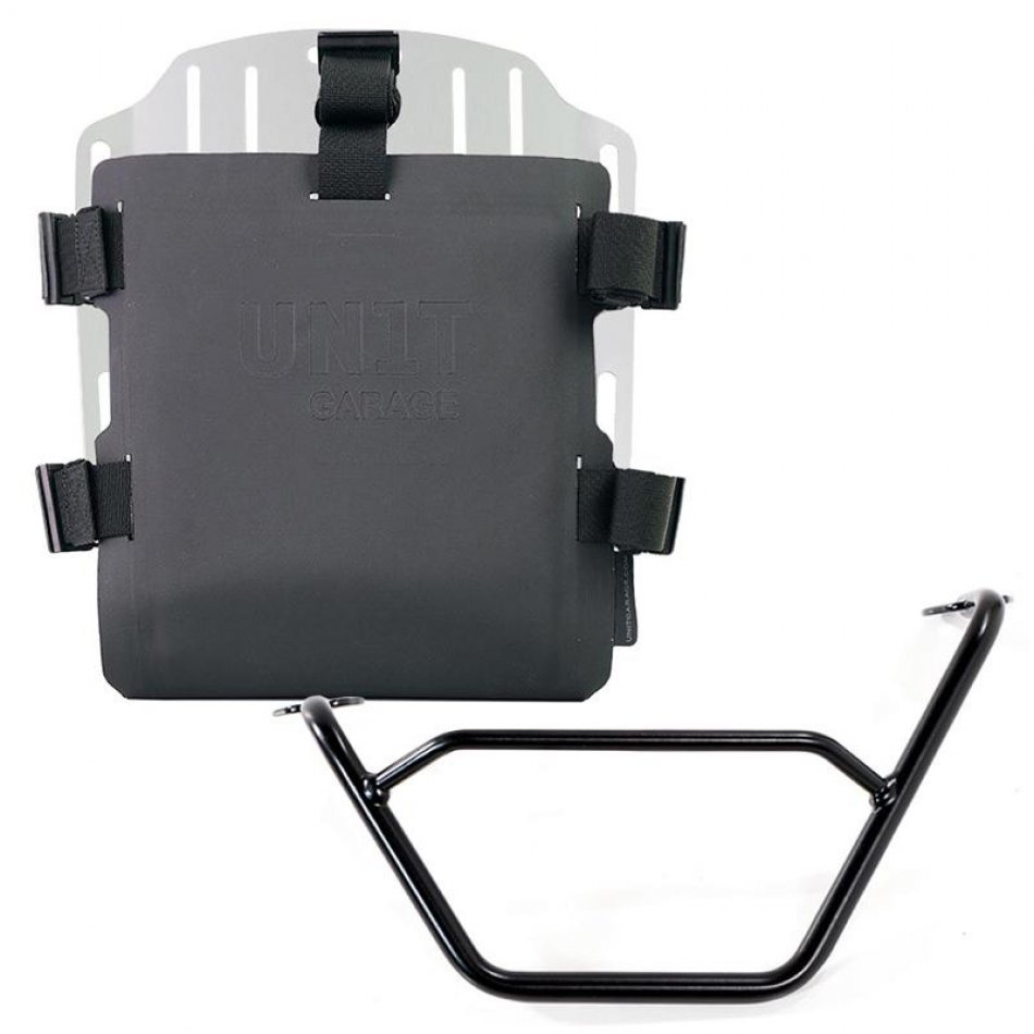 Portabolsa de aluminio con frontal ajustable de Hypalon y enganche rápido + marco