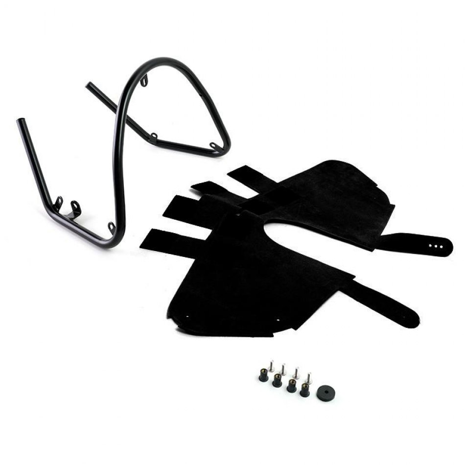 Protección de tubo con acabado dividido de cuero