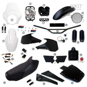 Kit R1150R PRO con paneles laterales de depósito (Alpine White)