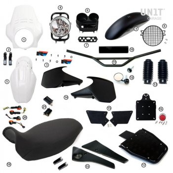 Kit R1150R PRO con paneles laterales de depósito (Alpine White)