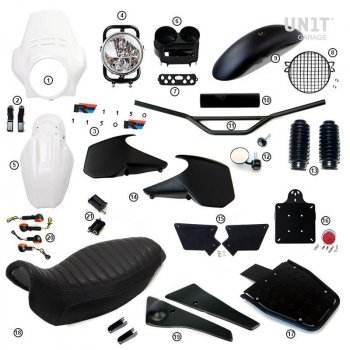Kit R1150R PRO con paneles laterales de depósito (Alpine White)