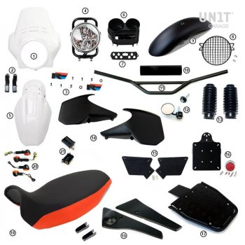 Kit R1150R PRO con paneles laterales de depósito (Alpine White)