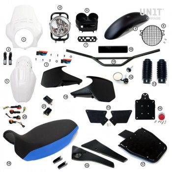 Kit R1150R PRO con paneles laterales de depósito (Alpine White)