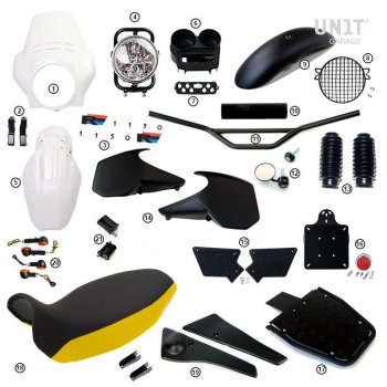 Kit R1150R PRO con paneles laterales de depósito (Alpine White)
